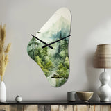 Forest Enigmatic Forest - Asymmetric Metal Wall Clock