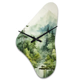 Forest Enigmatic Forest - Asymmetric Metal Wall Clock
