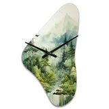 Forest Enigmatic Forest - Asymmetric Metal Wall Clock