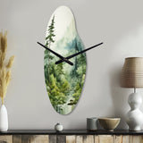 Forest Enigmatic Forest - Asymmetric Metal Wall Clock