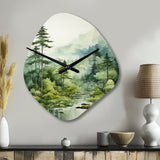 Forest Enigmatic Forest - Asymmetric Metal Wall Clock