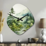 Forest Enigmatic Forest - Asymmetric Metal Wall Clock