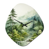 Forest Enigmatic Forest - Asymmetric Metal Wall Clock
