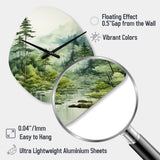 Forest Enigmatic Forest - Asymmetric Metal Wall Clock