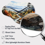 Forest Great Smoky Mountains II - Asymmetric Metal Wall Clock