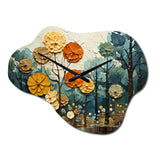 Forest Majestic Forest Collage I - Asymmetric Metal Wall Clock