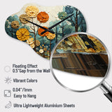 Forest Majestic Forest Collage I - Asymmetric Metal Wall Clock