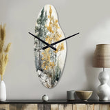 Forest Minimalism Guardians II - Asymmetric Metal Wall Clock