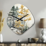 Forest Minimalism Guardians II - Asymmetric Metal Wall Clock