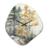Forest Minimalism Guardians II - Asymmetric Metal Wall Clock