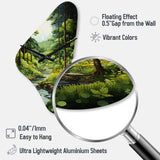 Forest Whispering Woods Pastoral III - Asymmetric Metal Wall Clock