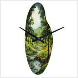 Forest Whispering Woods Pastoral III - Asymmetric Metal Wall Clock