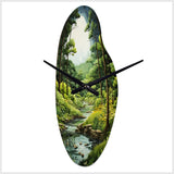 Forest Whispering Woods Pastoral III - Asymmetric Metal Wall Clock
