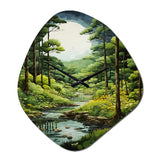 Forest Whispering Woods Pastoral III - Asymmetric Metal Wall Clock