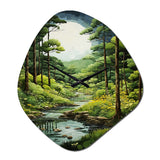 Forest Whispering Woods Pastoral III - Asymmetric Metal Wall Clock