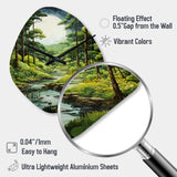 Forest Whispering Woods Pastoral III - Asymmetric Metal Wall Clock