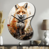 Fox Wilderness Observer - Asymmetric Metal Wall Clock