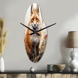 Fox Wilderness Observer - Asymmetric Metal Wall Clock