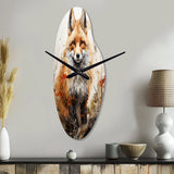 Fox Wilderness Observer - Asymmetric Metal Wall Clock
