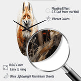 Fox Wilderness Observer - Asymmetric Metal Wall Clock