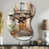 France Lyon Old Town Door I - Asymmetric Metal Wall Clock