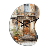 France Lyon Old Town Door I - Asymmetric Metal Wall Clock