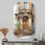 France Lyon Old Town Door I - Asymmetric Metal Wall Clock