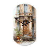 France Lyon Old Town Door I - Asymmetric Metal Wall Clock