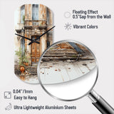 France Lyon Old Town Door I - Asymmetric Metal Wall Clock