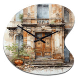France Lyon Old Town Door I - Asymmetric Metal Wall Clock