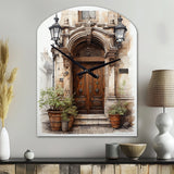 France Lyon Old Town Door II - Asymmetric Metal Wall Clock