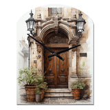 France Lyon Old Town Door II - Asymmetric Metal Wall Clock