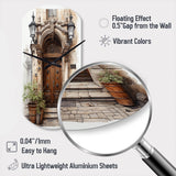 France Lyon Old Town Door II - Asymmetric Metal Wall Clock