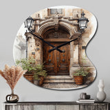 France Lyon Old Town Door II - Asymmetric Metal Wall Clock