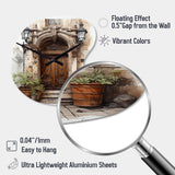 France Lyon Old Town Door II - Asymmetric Metal Wall Clock