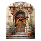 France Lyon Old Town Door III - Asymmetric Metal Wall Clock