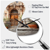 France Lyon Old Town Door III - Asymmetric Metal Wall Clock