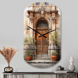 France Lyon Old Town Door III - Asymmetric Metal Wall Clock