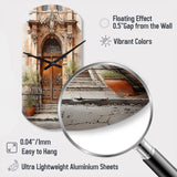 France Lyon Old Town Door III - Asymmetric Metal Wall Clock