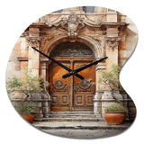 France Lyon Old Town Door III - Asymmetric Metal Wall Clock