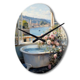 French Bathroom - Asymmetric Metal Wall Clock