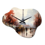 French Paris In 1945S - Asymmetric Metal Wall Clock