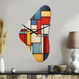 Geometric Abstraction Composition II - Asymmetric Metal Wall Clock