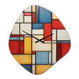Geometric Abstraction Composition II - Asymmetric Metal Wall Clock
