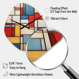 Geometric Abstraction Composition II - Asymmetric Metal Wall Clock