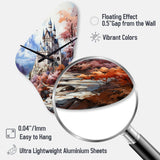 Germany Neuschwanstein Castle - Asymmetric Metal Wall Clock