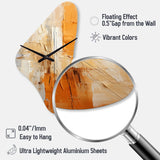 Glam Orange Beige Collage IV - Asymmetric Metal Wall Clock