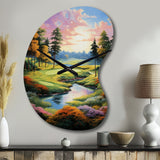 Golf Enchanted Greens - Asymmetric Metal Wall Clock