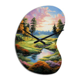 Golf Enchanted Greens - Asymmetric Metal Wall Clock