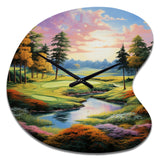 Golf Enchanted Greens - Asymmetric Metal Wall Clock